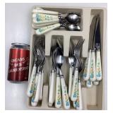Ustensiles Corelle, vintage, avec manches en