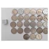 Pièces de 5 cents du Canada, années '20 à '60