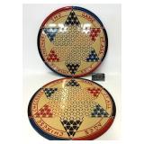 2 plateaux de dames chinoises, en métal