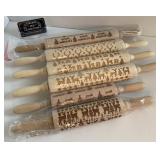 Rouleaux à pte en bois, embossés