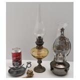 Lampes à l'huile et bougeoir