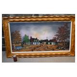 Toile signée R. Drouin, 24'' x 48'', encadrée