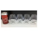 4 verres à brandy, en cristal Baccarat