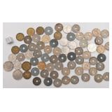 Lot d'anciennes pièces de monnaie de la