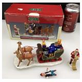 Traîneau du Père Noël Lemax, vintage,