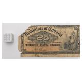 Billet de 25 cents du Canada, 1900