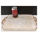 Ancien plateau en verre