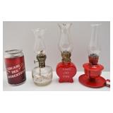 3 petites lampes à l'huile