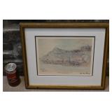 Impression d'une aquarelle de Québec, réalisée en