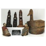Lot de sculptures en bois
