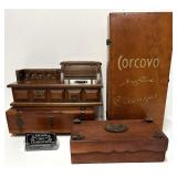 4 coffres en bois