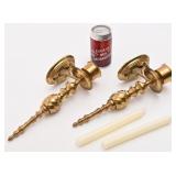 Paire d'appliques murales porte-bougies, en
