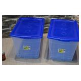 2 bacs de rangement Kis, 60 litres, avec