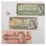 3 billets du Canada, 1 dollar 1967,