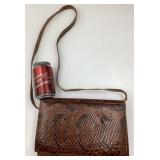 Bourse en cuir de serpent