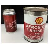 Canne Aeroshell turbine oil, pleine, vintage