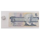 Billet de 5 dollars du Canada, série 1986