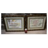2 cadres religieux, 18.5'' x 22''