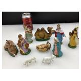 Personnages de la nativité, vintage