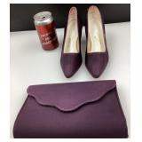 Talons hauts, grandeur 7, avec bourse, vintage