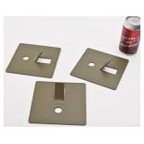 3 plaques d'appui en acier Boss Buck, pour