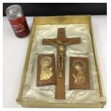 Ensemble religieux mural, dont crucifix, Italie