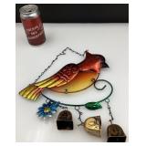 Oiseau décoratif avec clochettes, à suspendre