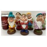 6 figurines de nains de Blanche-Neige