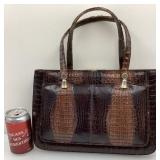 Bourse en cuir, serpent ou crocodile, vintage