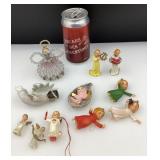 Lot d'anges vintage, céramique et plastique,