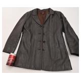 Manteau en cuir Santos, médium