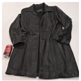 Manteau de cuir long Artica, large