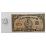Billet de 25 cents, Canada, série 1923