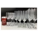 Lot de coupes en cristal, plusieurs formats
