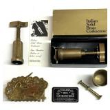 Accessoires de cuisine, en laiton, vintage