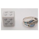 Bague en argent 925, grandeur 7.5, 4 g