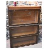 *Bibliothèque empilable, en bois, à 3 sections,