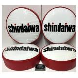 4 bancs en bois rembourrés Shindaiwa, neufs