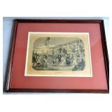 Gravure de journal La Promenade, Cacouna,  Dinner,