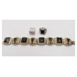 Bracelet argent Mexico et bague