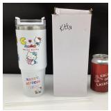 Verre Hello Kitty, avec paille, neuf