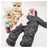 Habit de neige 6-12 mois et peluches