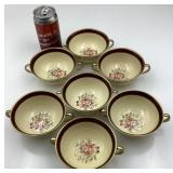 7 tasses Jonhson Bros., England, années '40