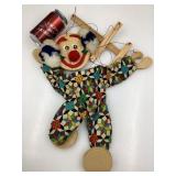 Pantin de clown, vintage