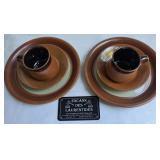 Rares tasses à espresso Sial et assiettes
