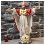 Sculpture de Jésus, en pltre, E. Dini et Cie