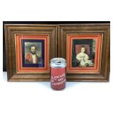 2 anciens cadres, en bois, 9'' x 10''