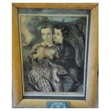 Rare lithographie Currier & Ives, The young