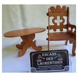 Meubles miniatures, en bois, Nominingue,