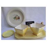 Petit service Royal Winton et plat pour bébé,